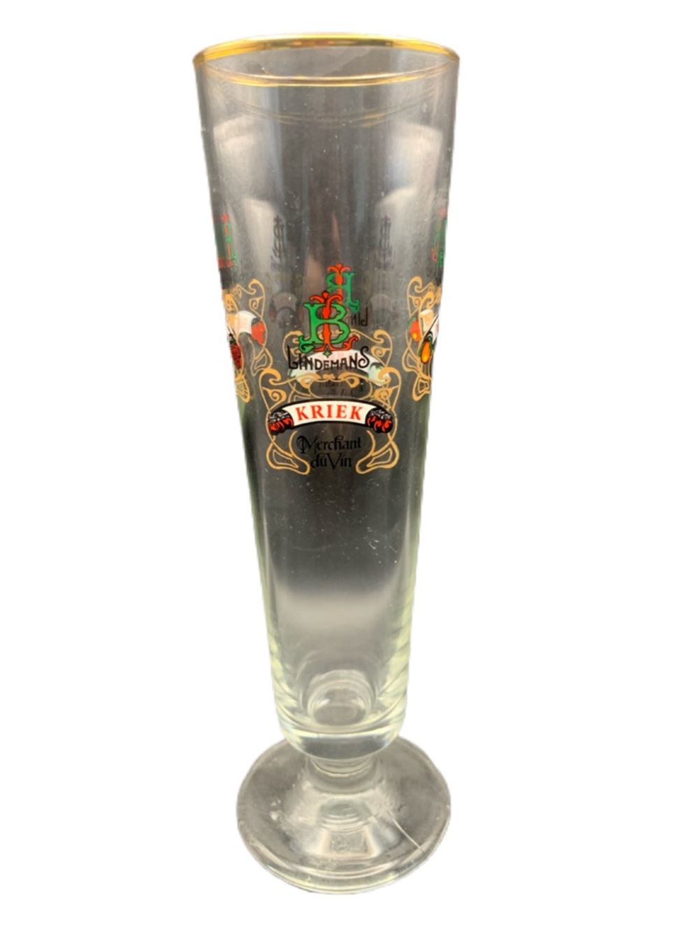 Pre Owned Lindemans Framboise Kriek Peche Pomme Merchant De Vin Beer Glass